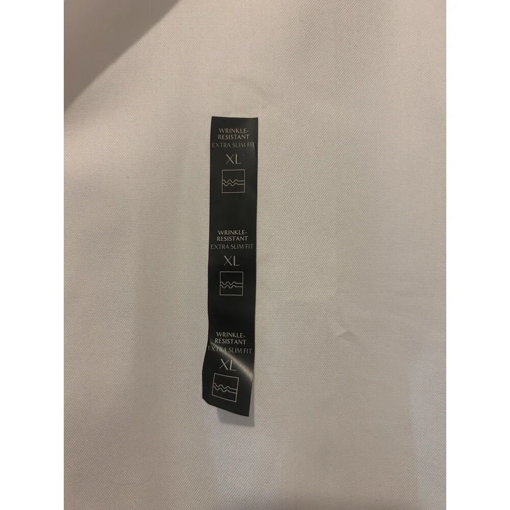 NWT Banana Republic Men's Stretch Poplin Button Up Shirt White Size XL Slim Fit